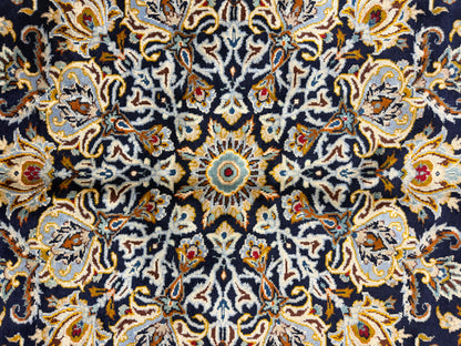 9’8”x12’5” Hand-Knotted Fine Wool Persian Kashan Signed Area Rug