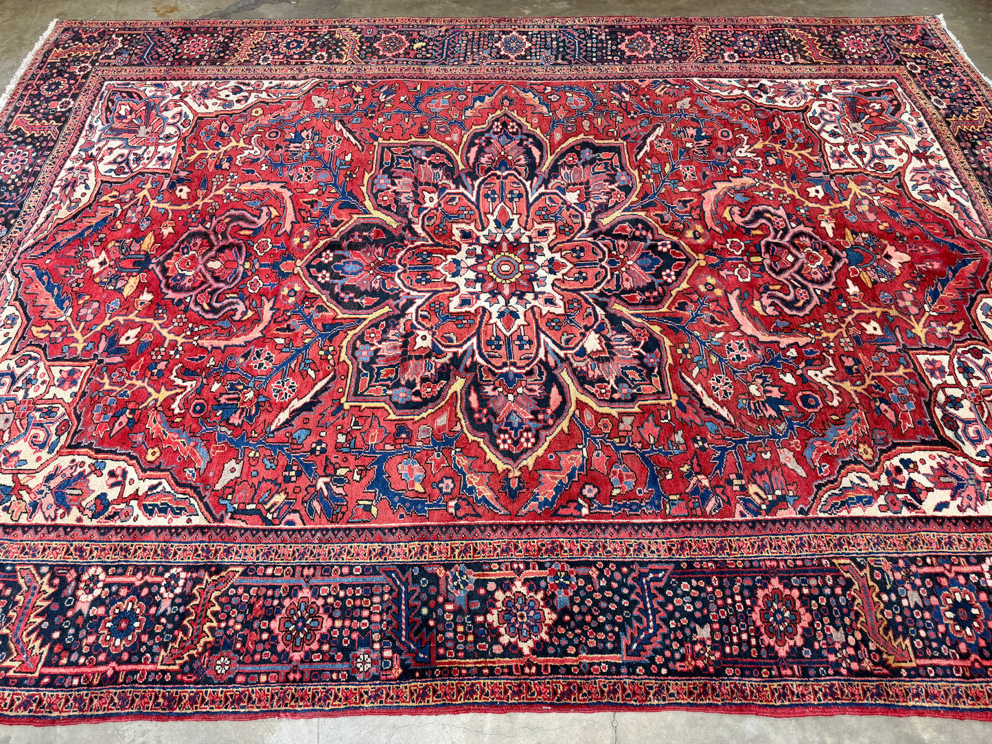 Hand-Knotted Persian Heriz Rug - 9’8”x13’2”