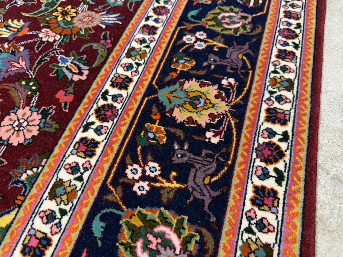 Hand-Knotted Persian Tabriz 60 Raj Rug - 4'9"x6'10"