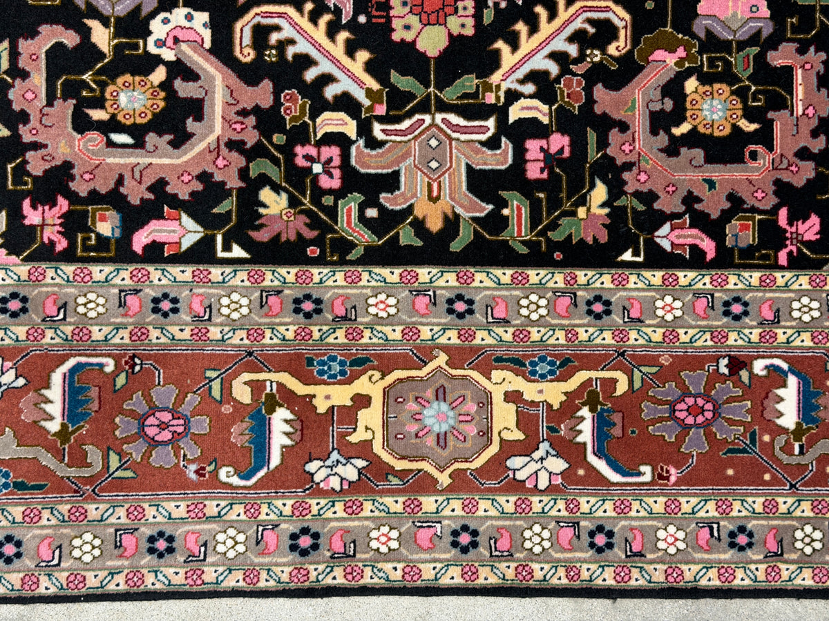 Hand-Knotted 60 Raj Persian Tabriz Heriz Rug - 6'6"x9'6"