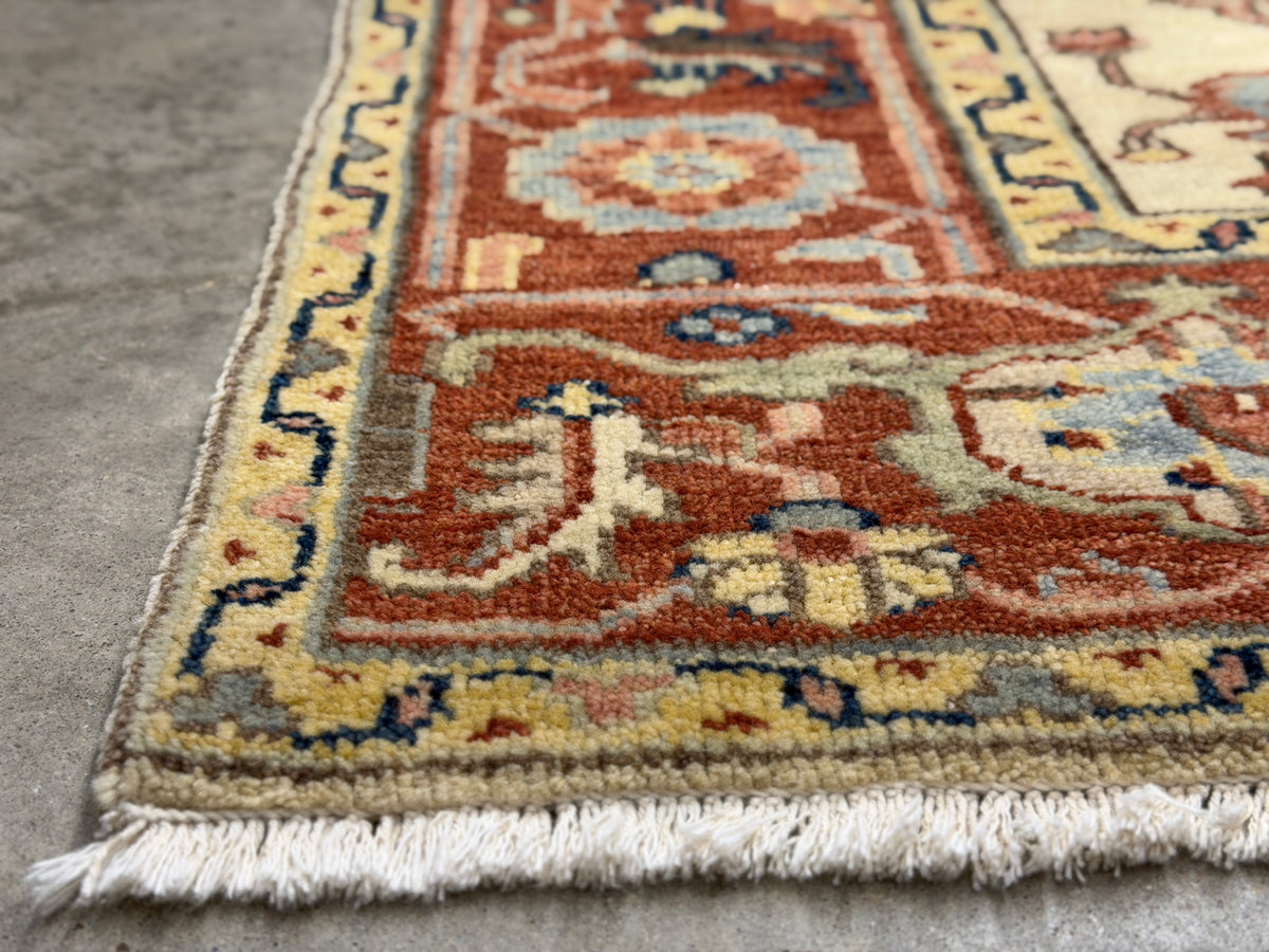 Hand-Knotted IndoMahal Rug - 6'x8'