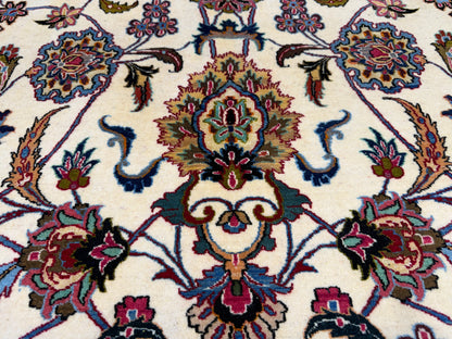 9’5”x12’6” Very Fine Hand-Knotted Persian Mashad 70 Raj Area Rug