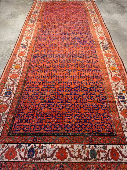 Antique Hand-Knotted Persian Malayer Runner - 6’9”x16’4”