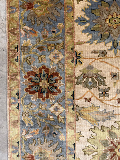 8’x9’10” Hand-Knotted Wool IndoMahal Area Rug