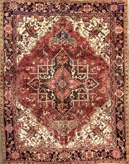 Hand-Knotted Persian Heriz Rug - 8’3”x10’6”