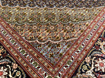 Hand-Knotted Persian Tabriz Mahi Rug - 5'x6'7"