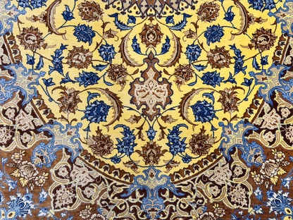 Hand-Knotted Silk Persian Qum Rug - Signed Ahmadi - 3’3”x4’10”