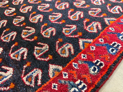 Hand-Knotted Persian Hamadan Rug - 5'x8'1"