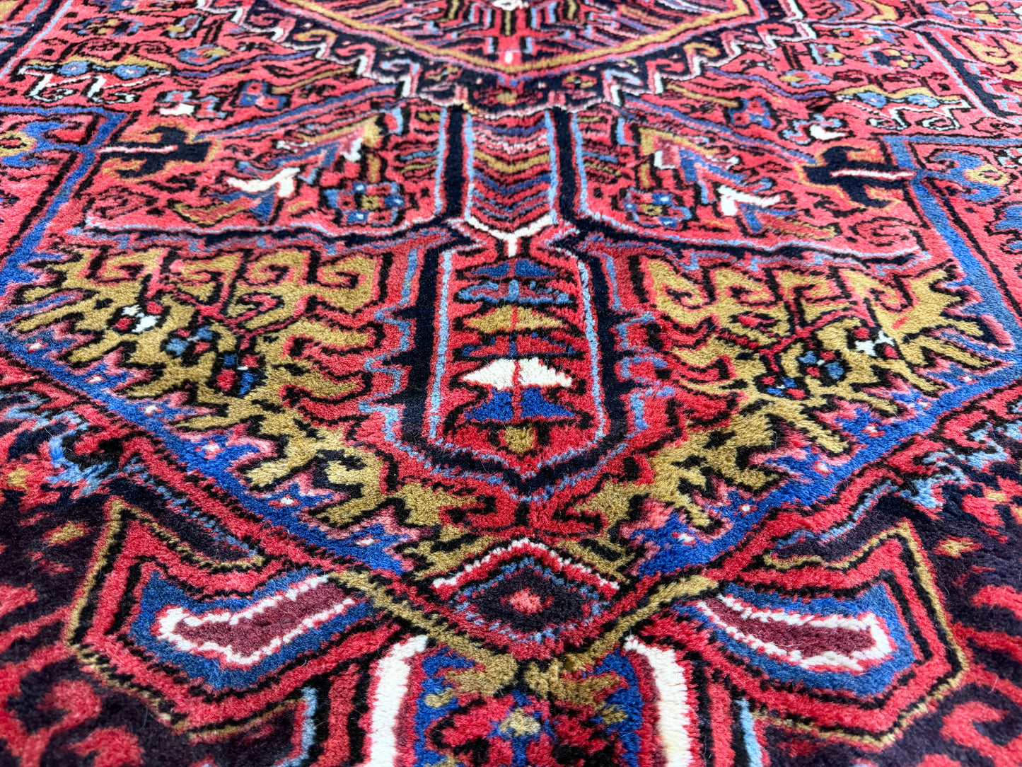 Hand-Knotted Persian Heriz Rug - 10’2”x12’11”