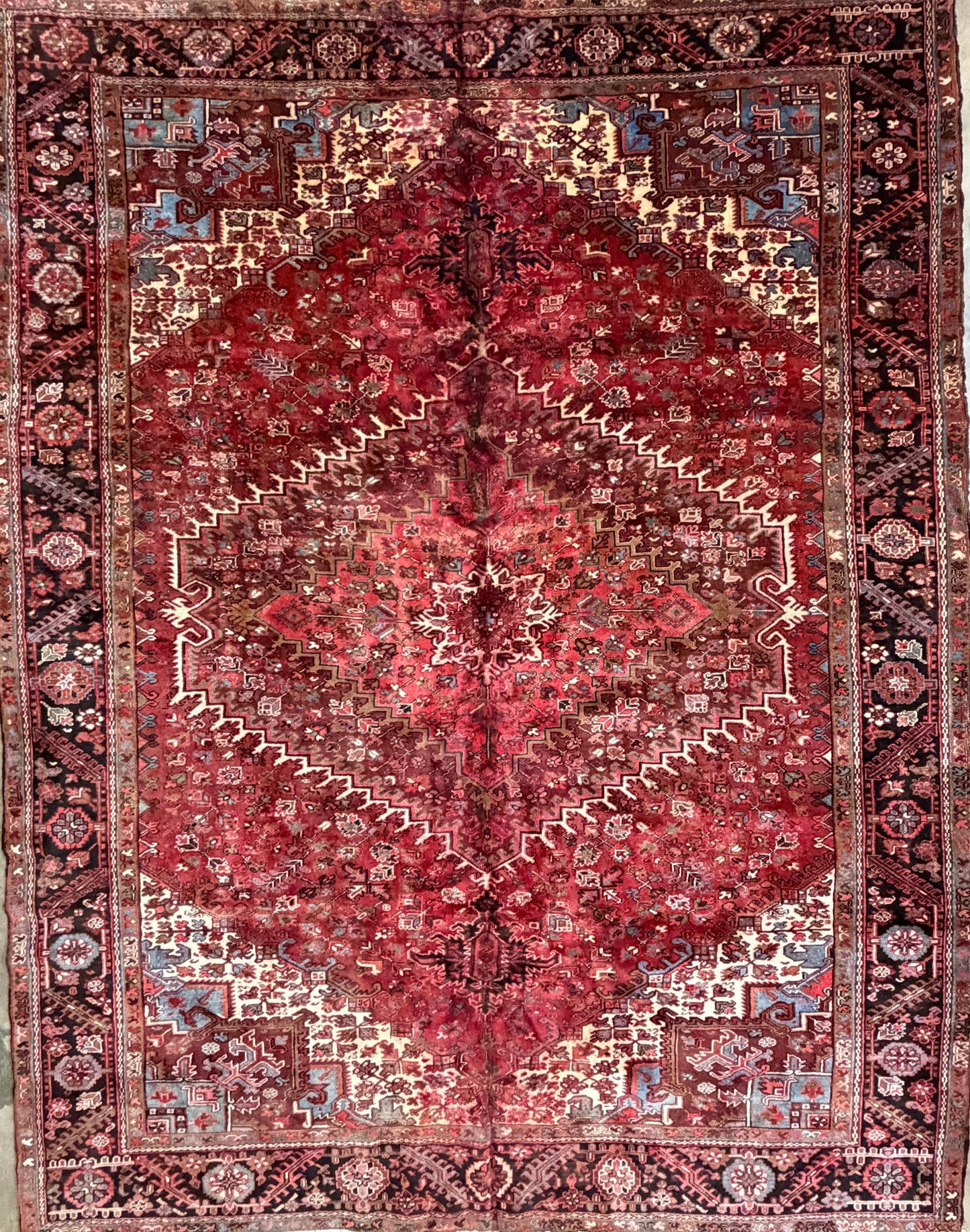 Hand-Knotted Persian Heriz Rug - 10’3”x13’3”