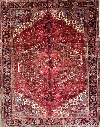 Hand-Knotted Persian Heriz Rug - 10’3”x13’3”