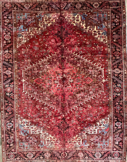 Hand-Knotted Persian Heriz Rug - 10’3”x13’3”