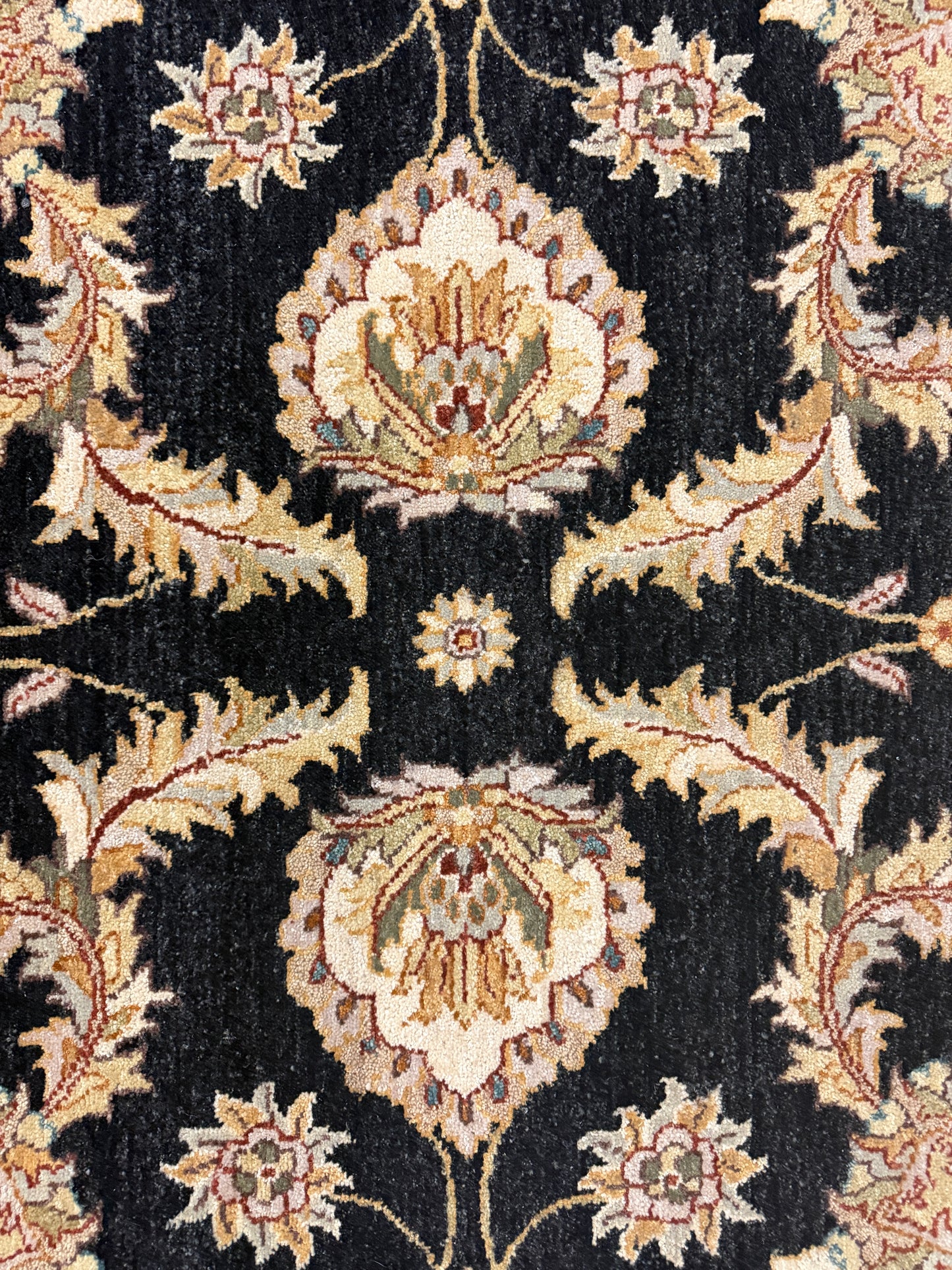 8’ Diameter Hand-Knotted Wool Indian Round Oriental Rug - 8x8 Handmade Carpet