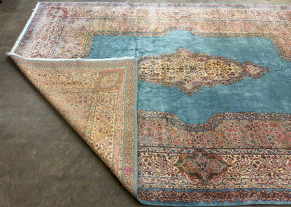 9’10”x14’5” Hand-Knotted Persian Kerman Rug