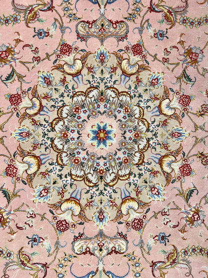 Hand-Knotted Persian Tabriz 70 Raj Rug - 5'x7'2"