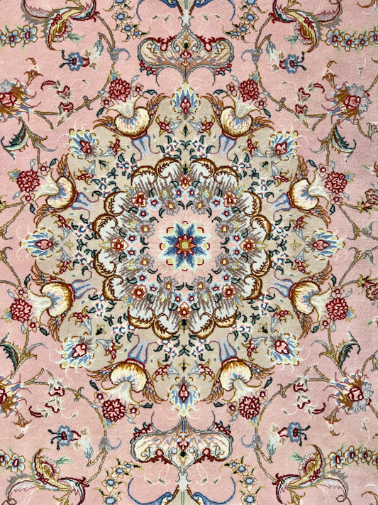 Hand-Knotted Persian Tabriz 70 Raj Rug - 5'x7'2"