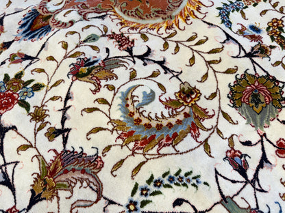 13’x19’8” Very Fine Hand-Knotted Persian Tabriz 80 Raj Signed Area Rug