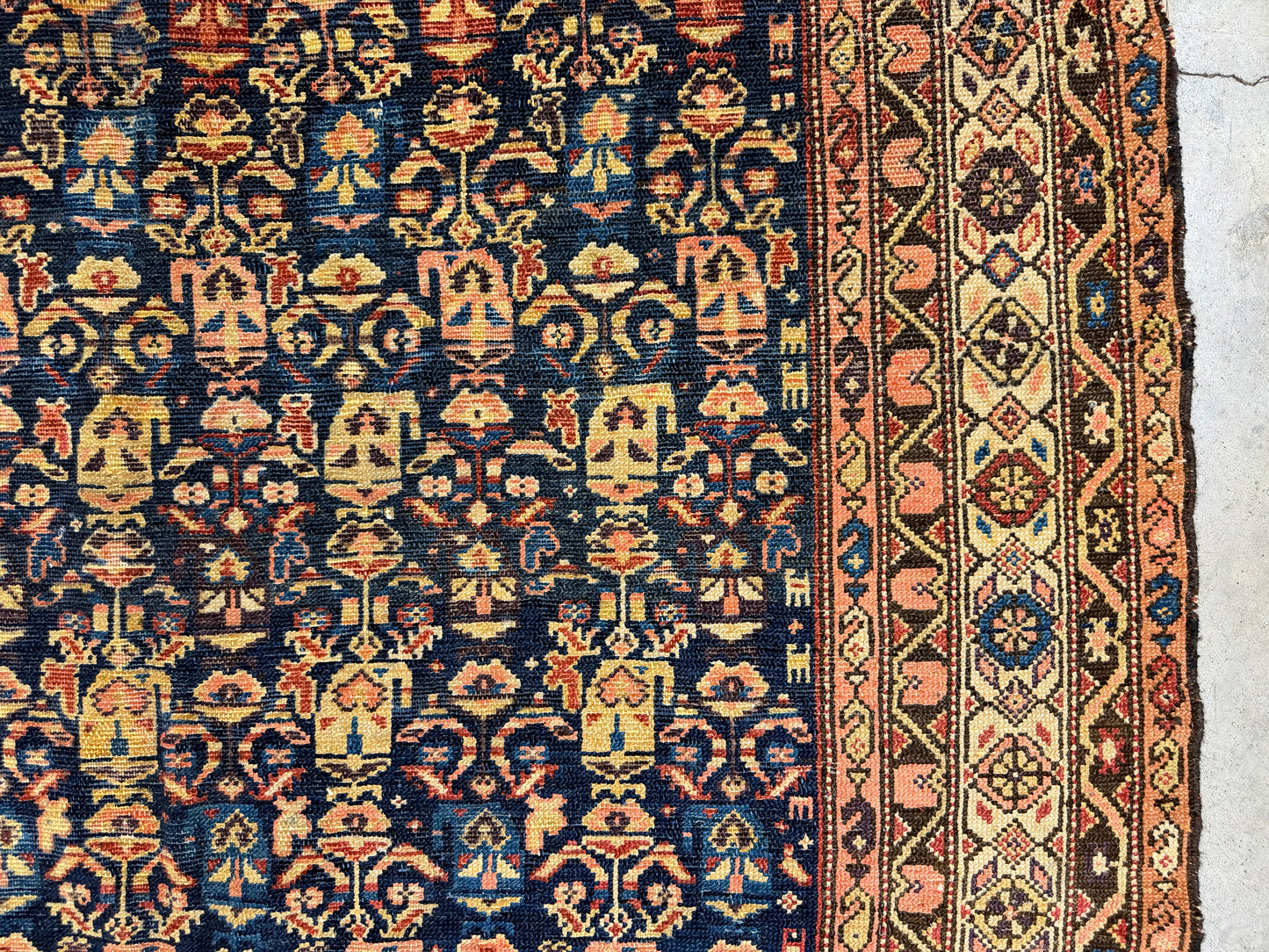 Hand-Knotted Persian Senneh Rug - 5’X9’9”