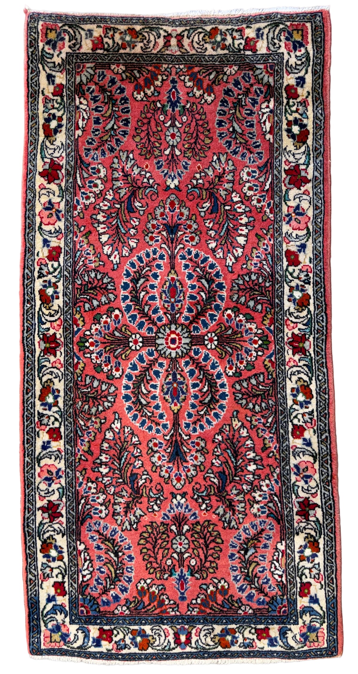 Hand-Knotted Persian Sarouk Rug - 2’2”x4’6”