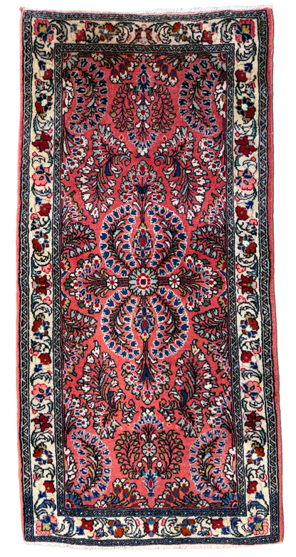 Hand-Knotted Persian Sarouk Rug - 2’2”x4’6”