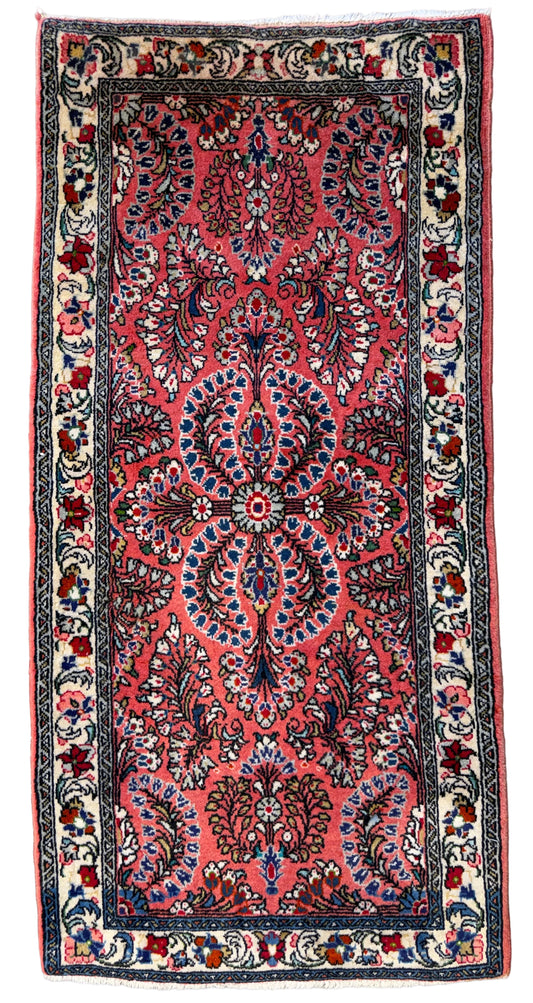 Hand-Knotted Persian Sarouk Rug - 2’2”x4’6”