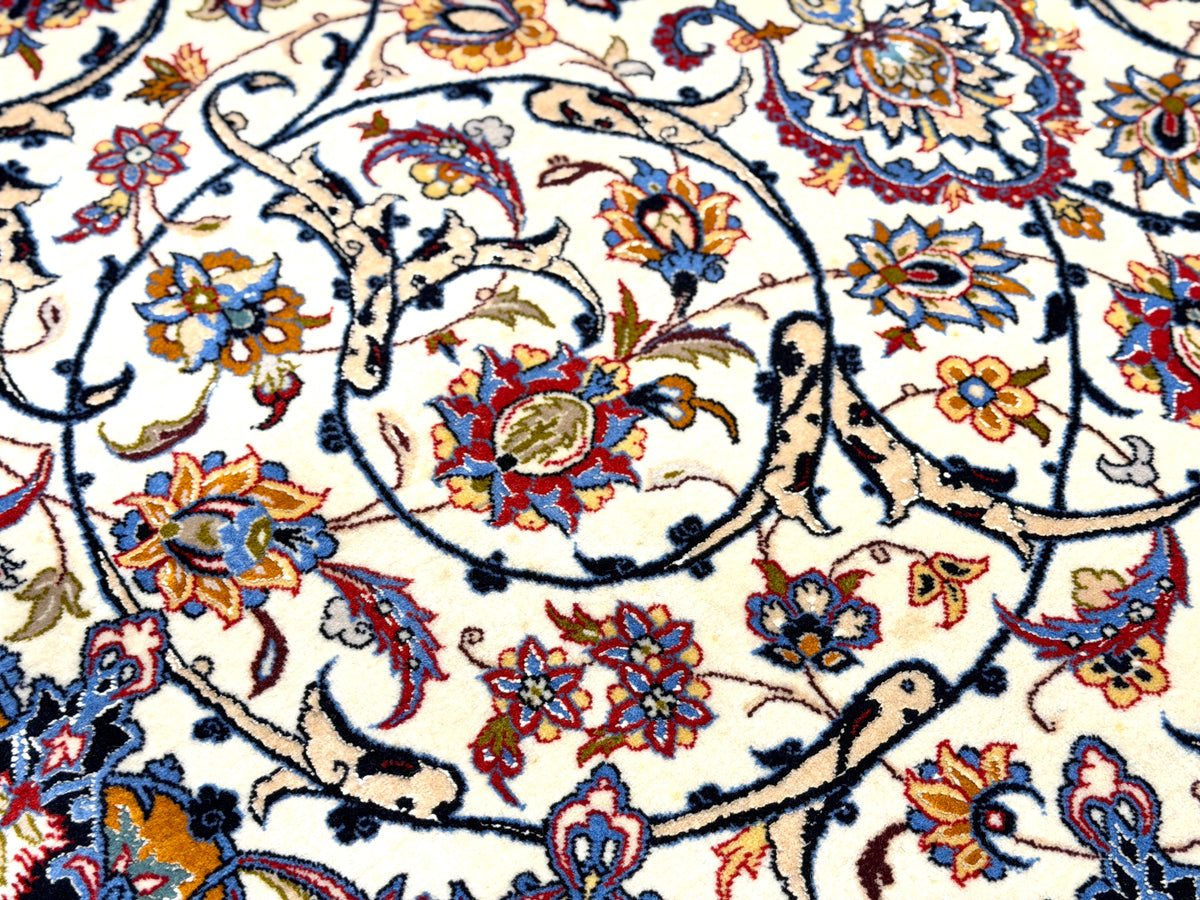 Hand-Knotted Persian Isfahan Rug - 6’11”x9’10”