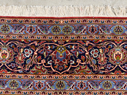 9’11”x13’ Hand-Knotted Signed Persian Kashan Area Rug
