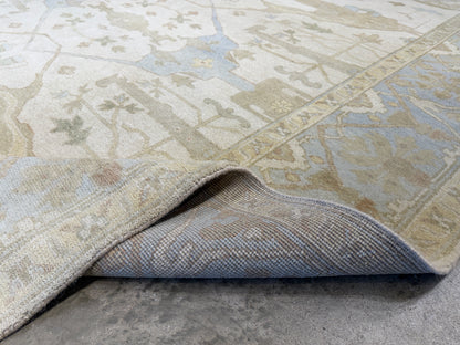 8’1”x9’10” Hand-Knotted Wool Oushak Area Rug
