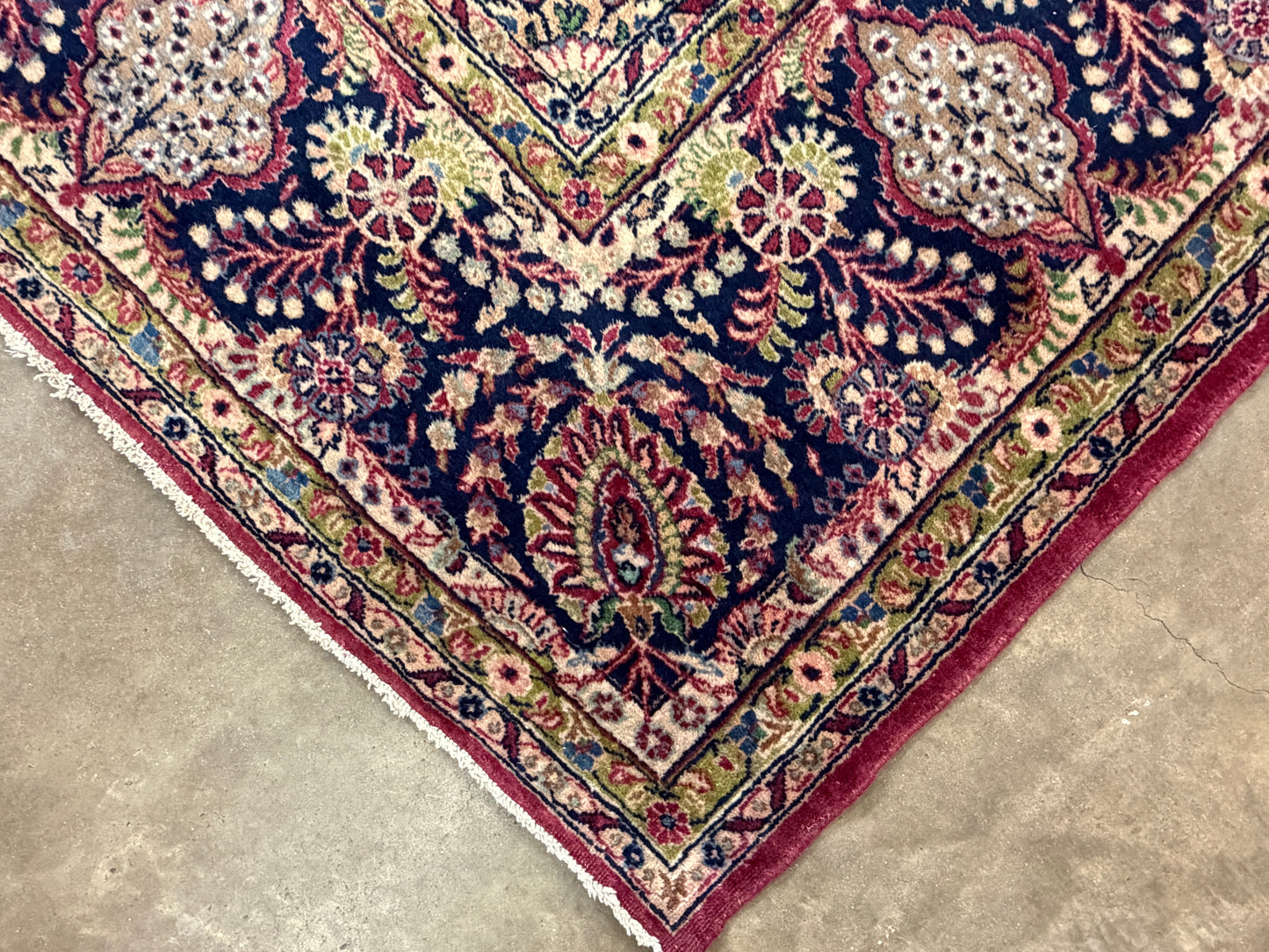 9’11”x13’6” Antique Hand-Knotted Fine Kork Wool Persian Sarouk Area Rug Handmade