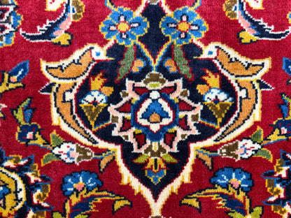 11’4”x16’2” Hand-Knotted Very Fine Kork Wool Persian Kashan Signed Area Rug Handmade