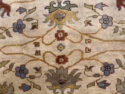 8’x9’10” Hand-Knotted Wool IndoMahal Area Rug