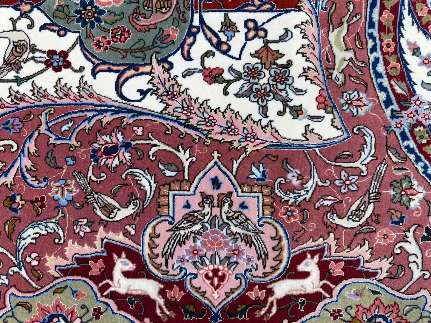 Hand-Knotted 70 Raj Persian Tabriz Pictorial Rug - 10’4”x13’3”