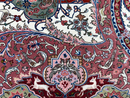Hand-Knotted 70 Raj Persian Tabriz Pictorial Rug - 10’4”x13’3”