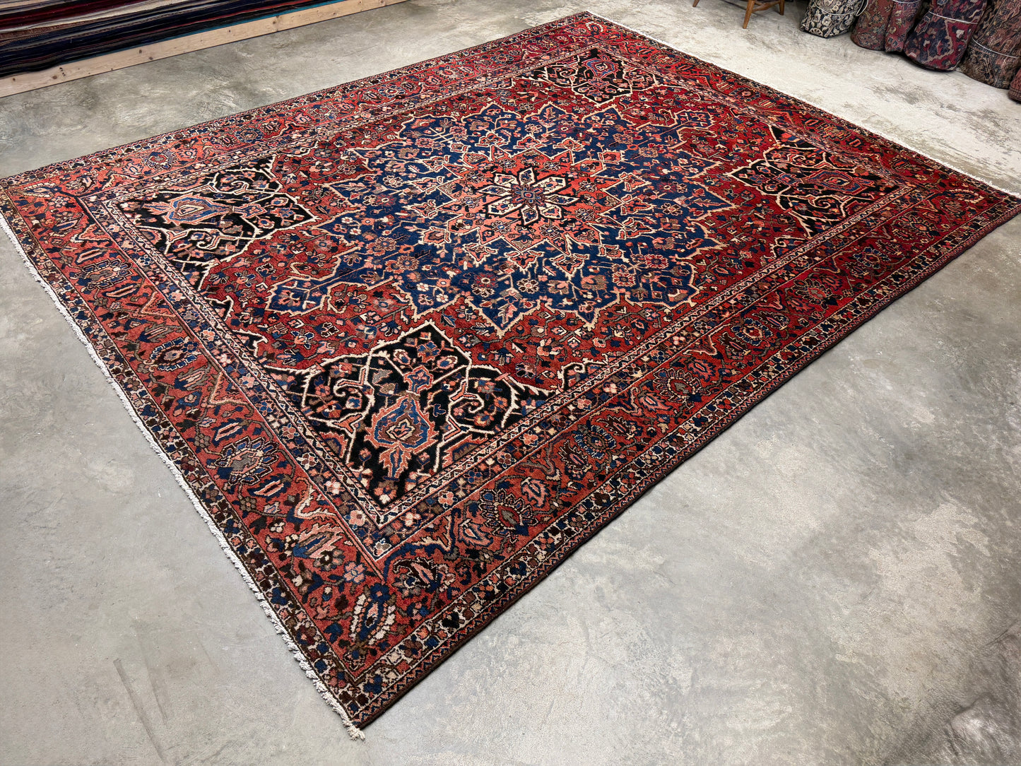 9’8”x12’6” Hand-Knotted Persian Bakhtiari Area Rug