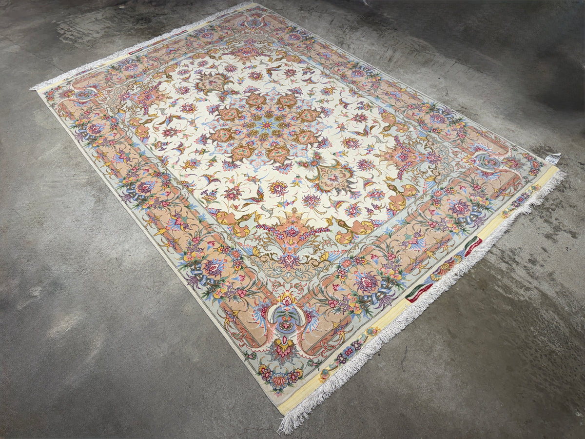 Hand-Knotted Persian Tabriz 70 Raj Rug - 4'10"x6'10"
