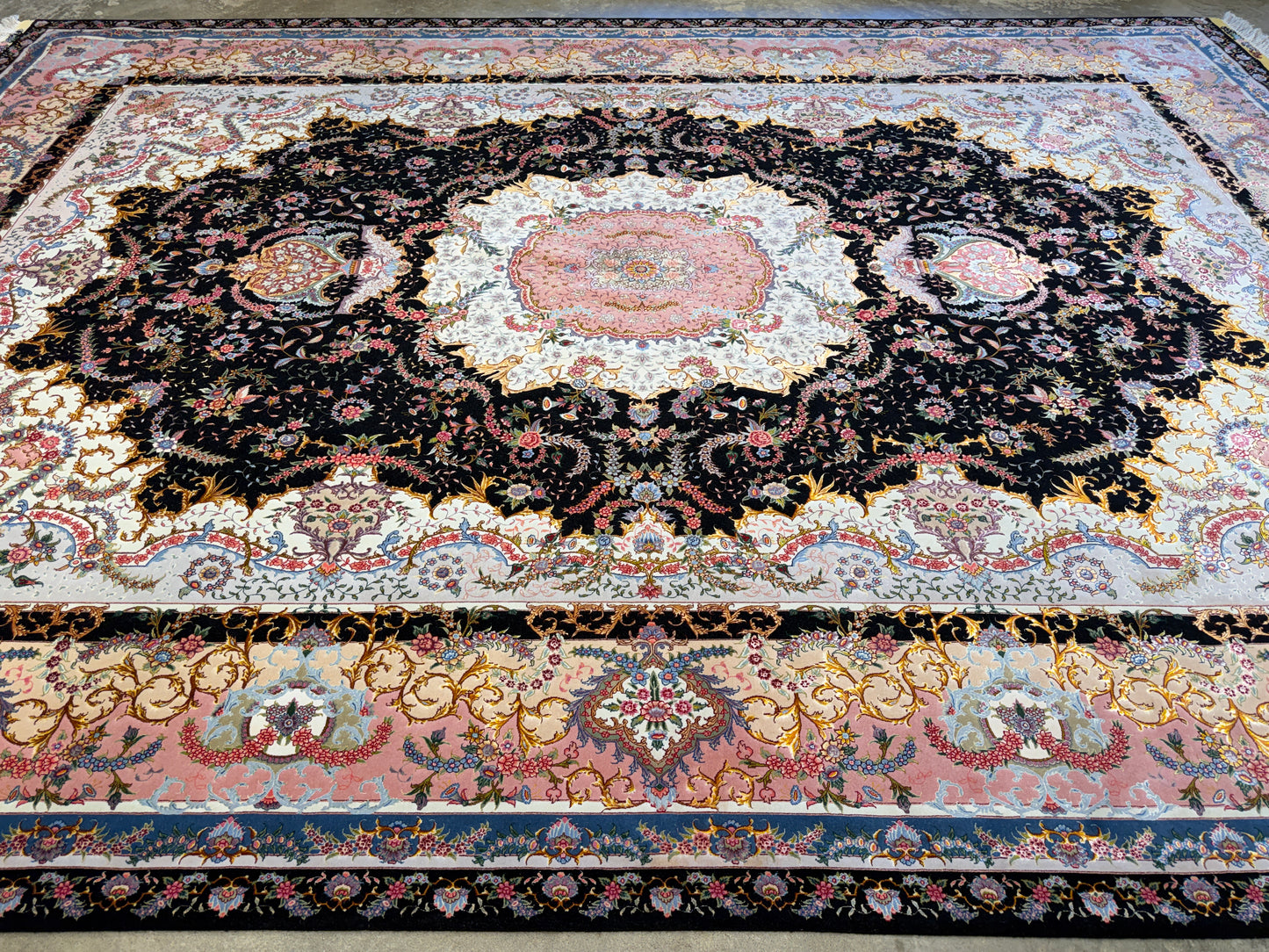 Hand-Knotted 80 Raj Persian Tabriz Rug - Signed Benam - 9’8”x13’8”