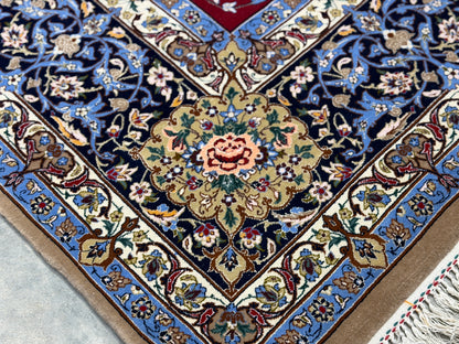 Hand-Knotted Persian Isfahan Rug - Signed Asachi - 6'10"x10'4"