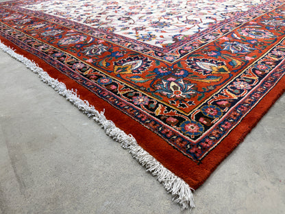 Hand-Knotted Persian Mashad Rug - 9’6”x12’5”
