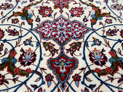 Hand-Knotted Persian Isfahan Rug - Signed Seirafian - 6’6”x10’2”
