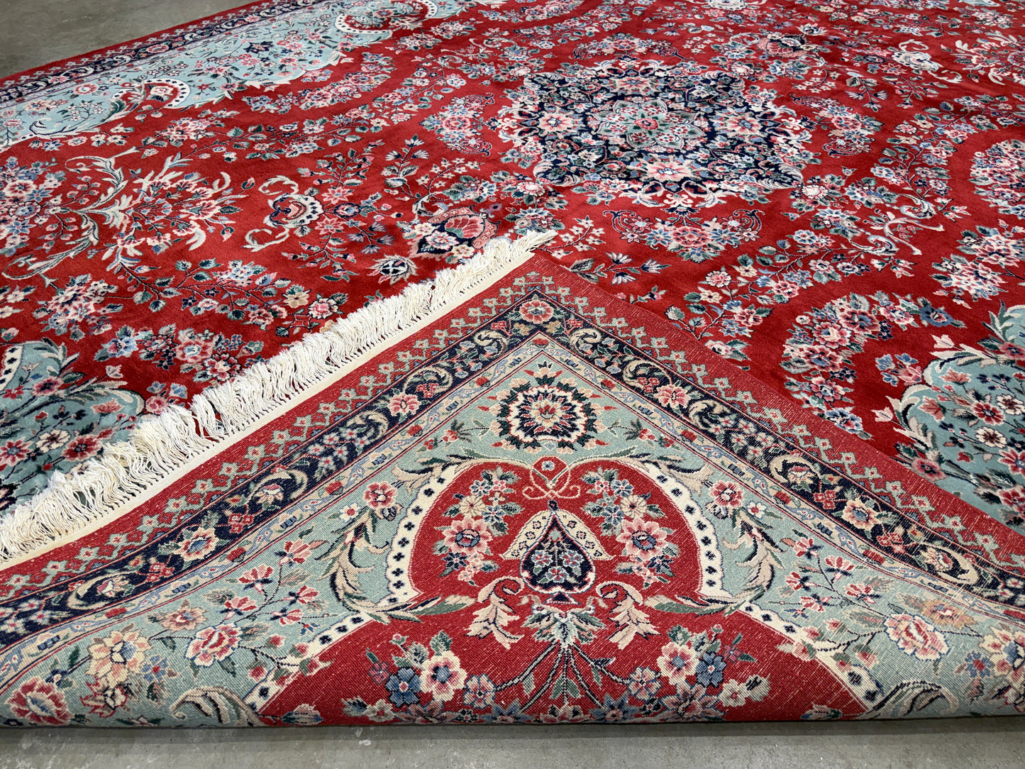 9’x12’ Hand-Knotted Very Fine Wool SinoPersian Area Rug Handmade Carpet