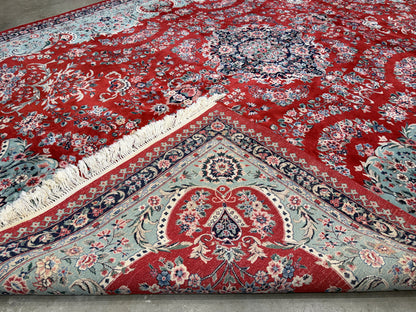 9’x12’ Hand-Knotted Very Fine Wool SinoPersian Area Rug Handmade Carpet