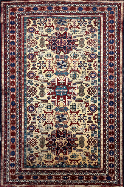 Hand-Knotted Persian Ardabil Rug - 4’2”x7’