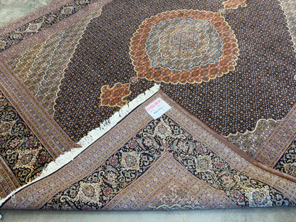 Hand-Knotted Persian Tabriz Mahi Rug - 10’x13’7”
