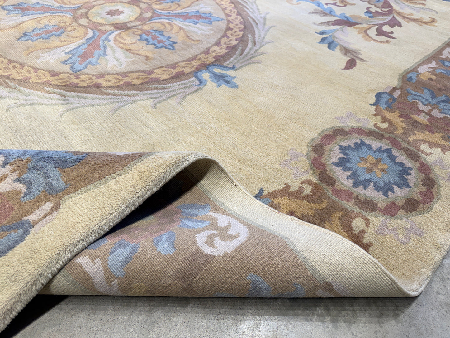 8’x9’10” Hand-Knotted Wool Aubusson Area Rug