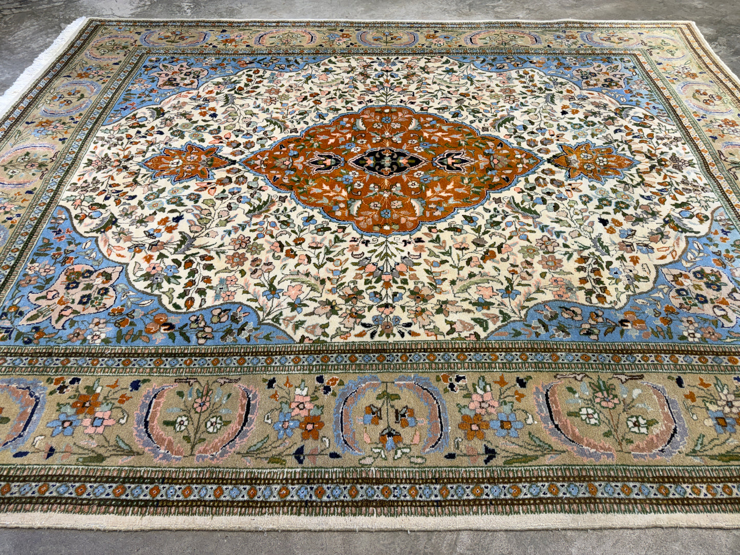 Hand-Knotted Persian Tabriz Rug - 8’x10’1”