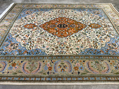 Hand-Knotted Persian Tabriz Rug - 8’x10’1”