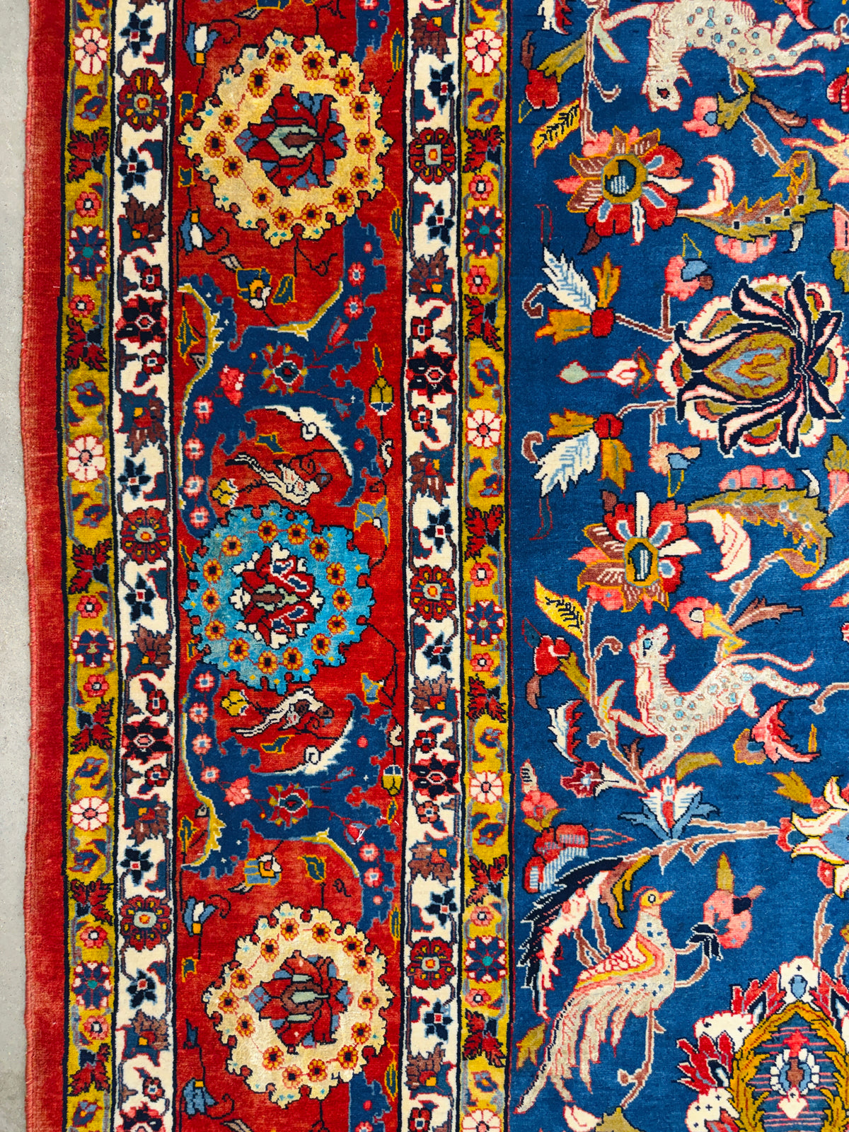Antique Hand-Knotted Persian Varamin Rug - 10'6"x15'7"