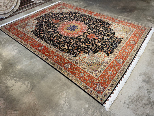 10’x13’ Hand-Knotted 70 Raj Persian Tabriz Rug