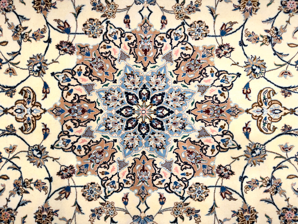 Hand-Knotted 6 La Persian Nain Rug - 5’3”x8’8”
