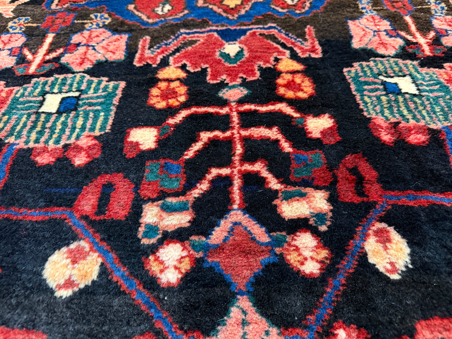 5’6”x8’6” Vintage Hand-Knotted Wool Nahavand Persian Rug 5x8 Handmade Tribal Carpet